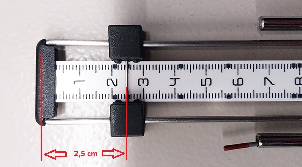 calibration en mm antenne de Lecher